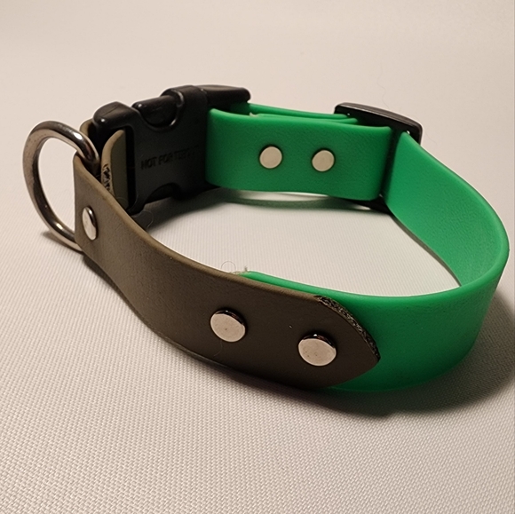 Adjustable Olive and Neon Green Collar - Picture 2 of 2